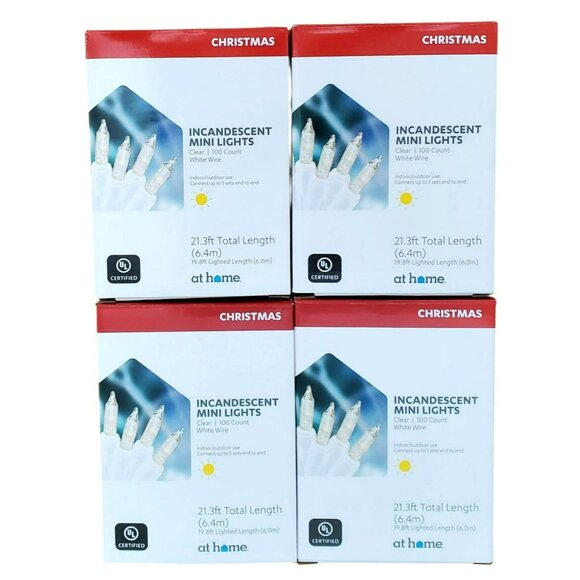 4 New Clear String Lights White Cord 100 Bulbs Wedding Patio Party Christmas - Picture 7 of 7